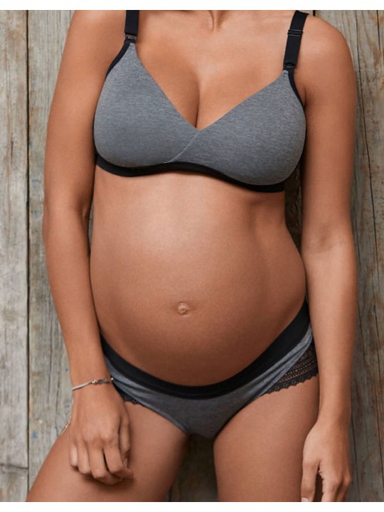 Shorty femme enceinte Serena gris