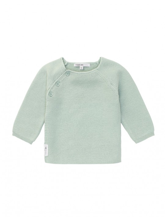 Gilet bébé tricot menthe | Pino