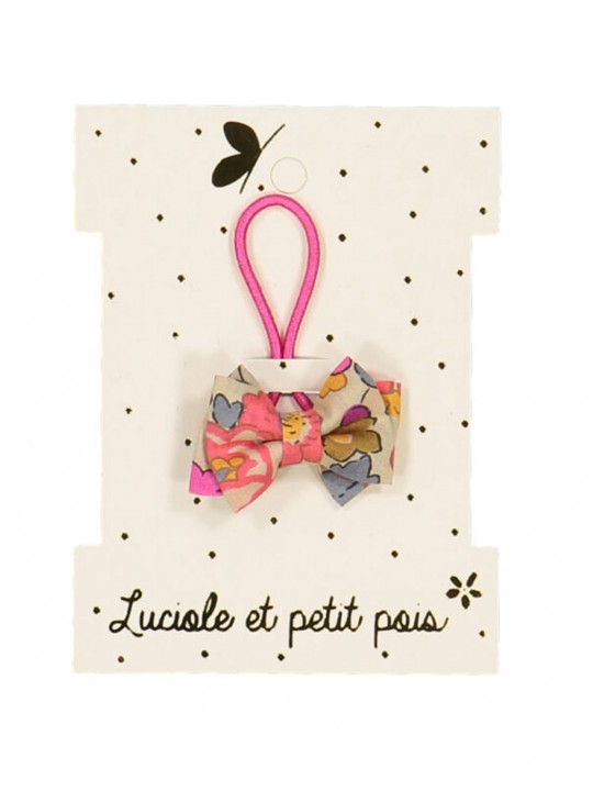 Elastique mini noeud double betsy fluo thé