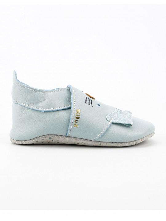 Chaussons cuir | Lapin bleu