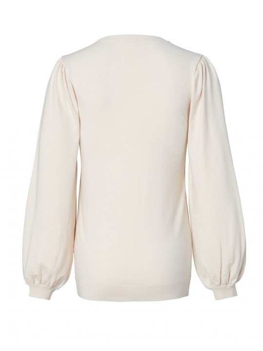 Pull fin grossesse beige | Kia