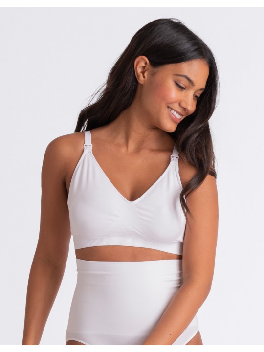 Soutien gorge allaitement bambou blanc