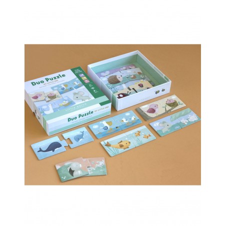 Duo puzzle en bois | Flowers & butterflies