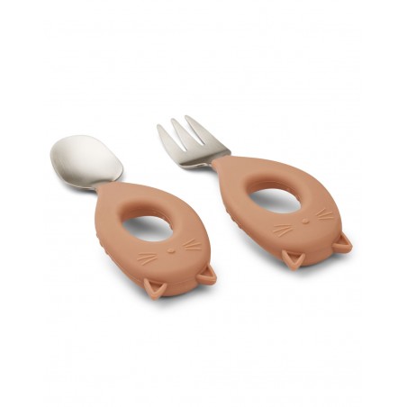 Set couverts | Chat rose