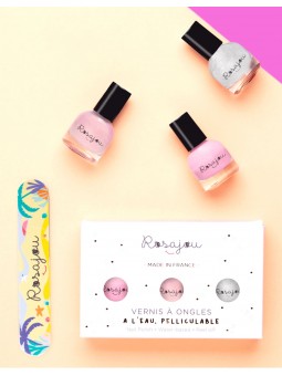 Coffret 3 vernis enfant | Rose perle