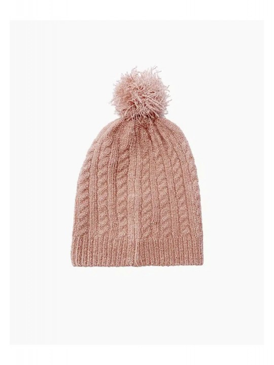 Bonnet en tricot Barry rose thé