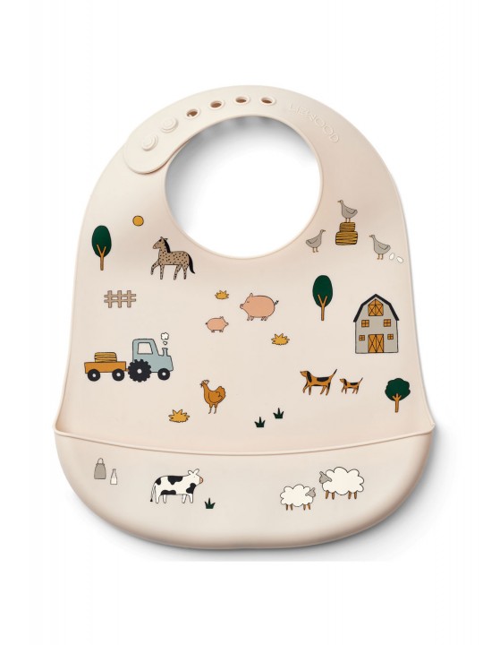 Pack 2 bavoirs silicone Tilda | Farm