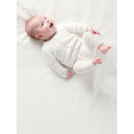 Gilet bébé tricot Naga | Blanc