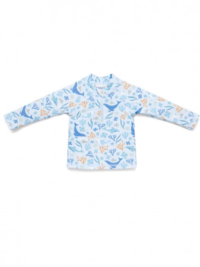 T-shirt natation manches longues anti UV | Coral sea