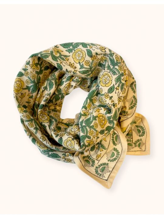 Grand foulard Latika | Soleil citron