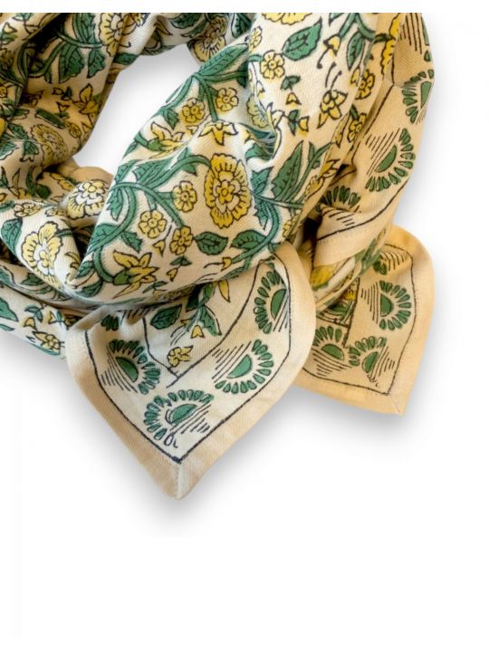 Grand foulard Latika | Soleil citron