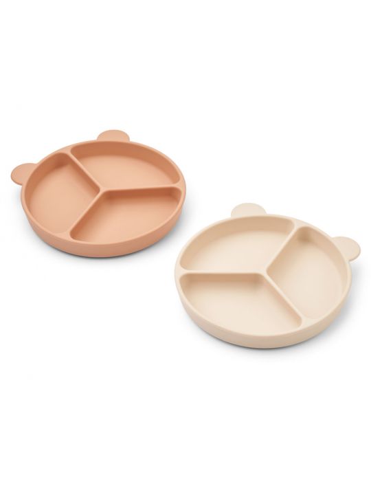 Duo assiettes plates ventouses | Apple Blossom