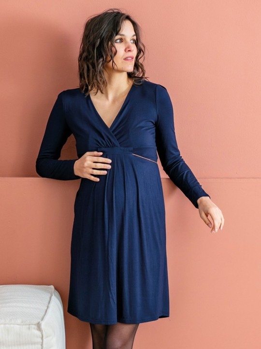 Robe grossesse et allaitement Emy | Midnight