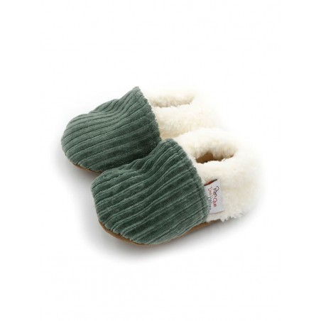 Chausson velours | Kaki