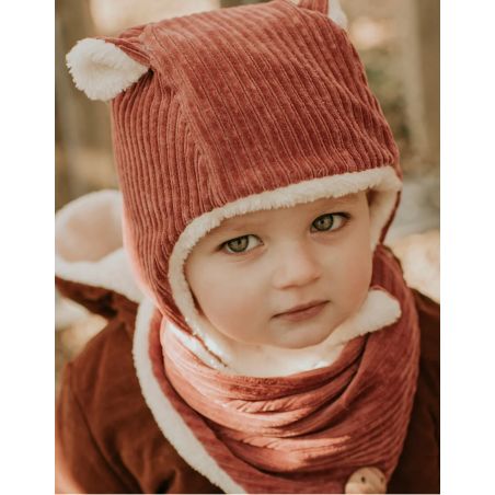 Bonnet velours | Framboise