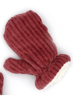 Mouffles velours | Framboise