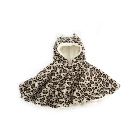Poncho bébé Velours | Léopard