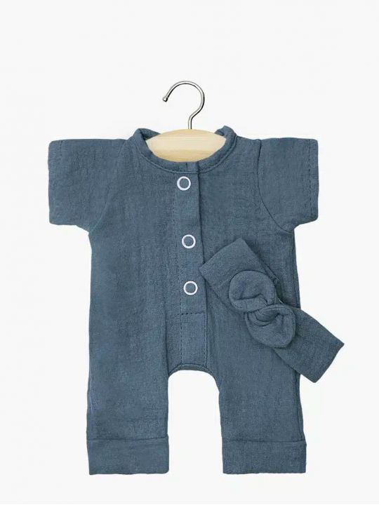 Tenue Babies | Combinaison Lili et bandeau bleu Outre-mer