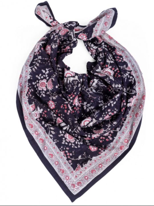 Grand Foulard Indien | Capri Minuit