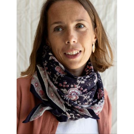 Grand Foulard Indien | Capri Minuit