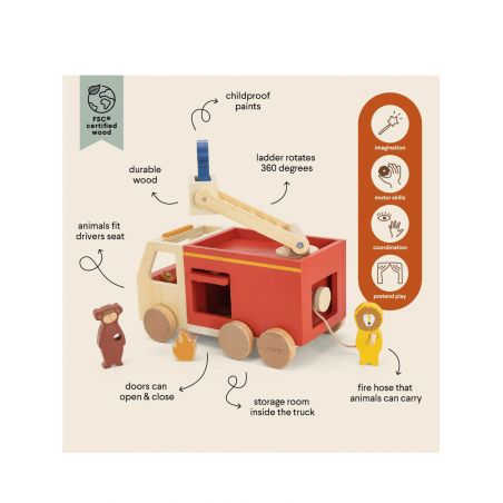 Camion de Pompiers en bois | Animaux