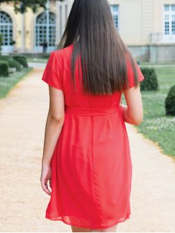 Robe de grossesse habillée coquelicot | Sylvia