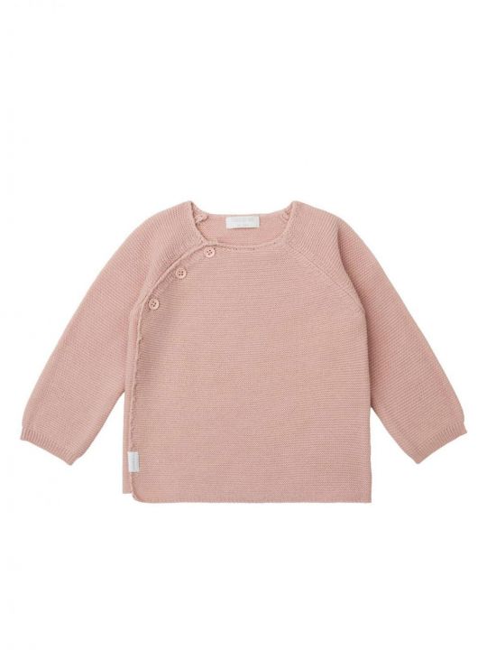 Gilet bébé tricot Pino | Rose Smoke