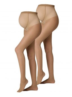 Duo de collants de grossesse 20 deniers | Nude