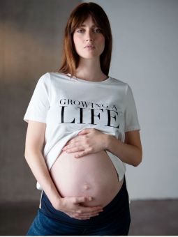 Haut de Grossesse avec Slogan | Lorna