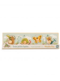 Puzzle encastrable 4 Animaux | Trois Petits Lapins