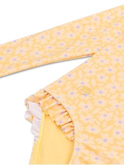Maillot de bain à manches longues | Fleurs Jaunes