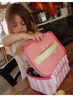 Sac isotherme repas | Pink stripes