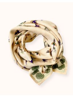 Grand foulard Latika | Cerisier kaki