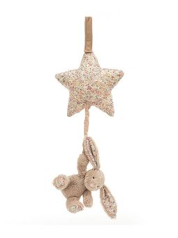 Etoile et lapin musical à suspendre | Blossom bea beige