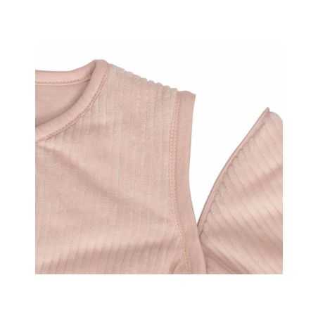 igoteuse avec manches amovibles | Rib wild rose