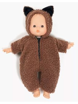 Tenue Babies | Combi chat en bouclette marron