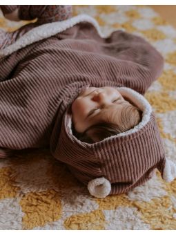 Poncho bébé velours | Parme