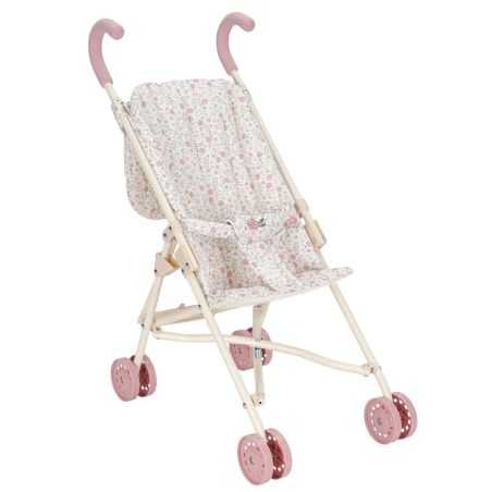 Poussette poupée | Fleuri rose