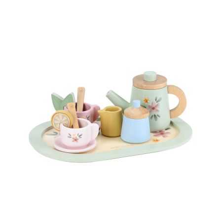 Service à thé en bois