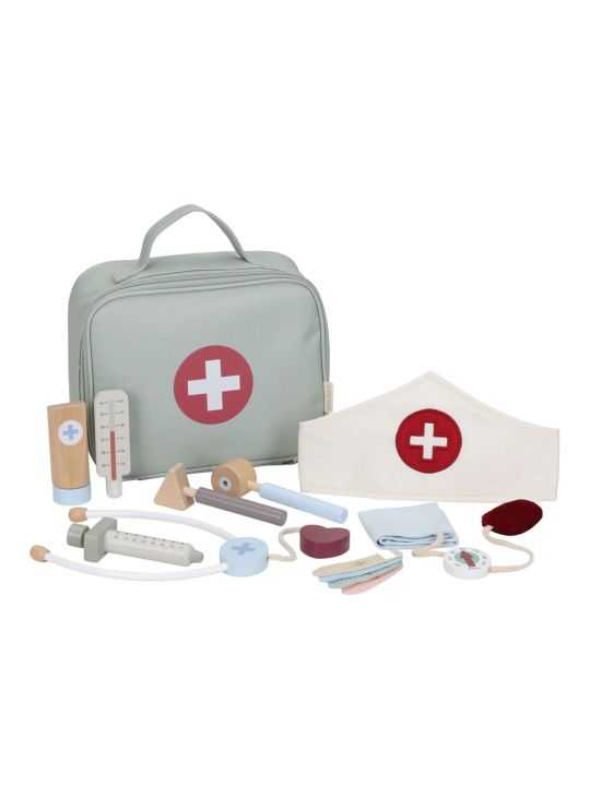 Mallette de docteur bois et tissu