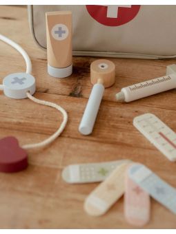 Mallette de docteur bois et tissu