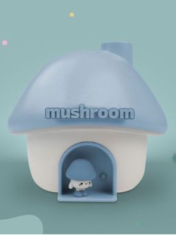 Veilleuse et humidicateur d'air | Champignon bleu