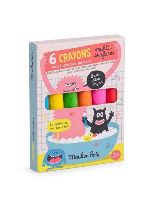 Set de 6 crayons multi surfaces | Vitres et bain