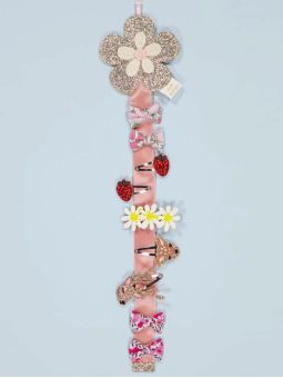 Porte barrettes mural | Fleur rétro