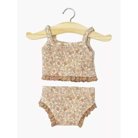 Les P'tits Basiques | Dessous de fille fleur cacao