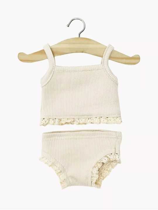 Les P'tits Basiques | Dessous fille en maille mastic et dentelle