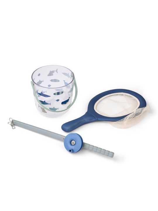 Kit de pêche Cora et épuisette | Dove blue