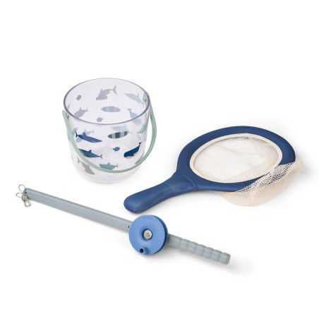 Kit de pêche Cora et épuisette | Dove blue