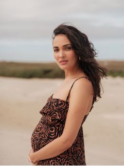 Combinaison bustier maternité Irma | Marron