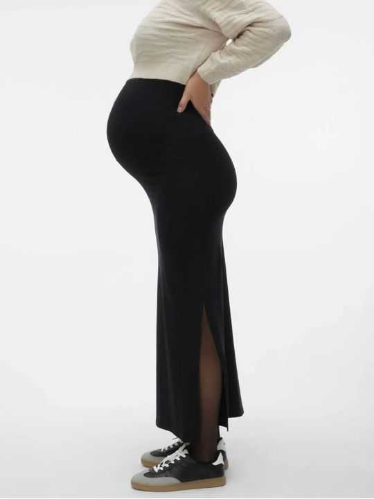 Jupe longue grossesse noire | Emma